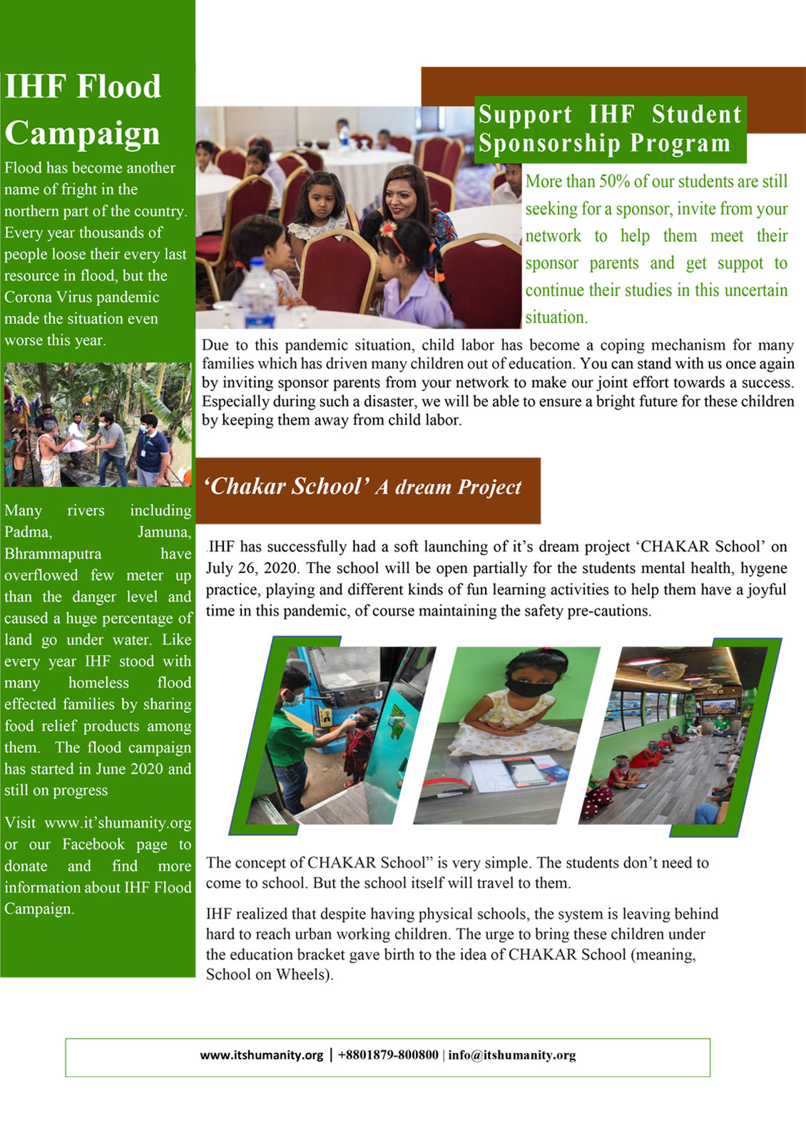 It's Humanity Foundation monthly Newsletter