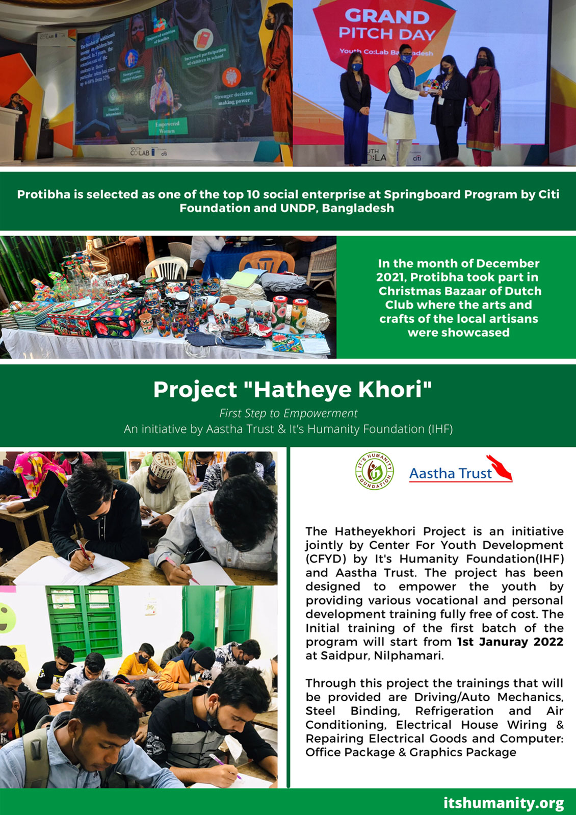 It's Humanity Foundation monthly Newsletter