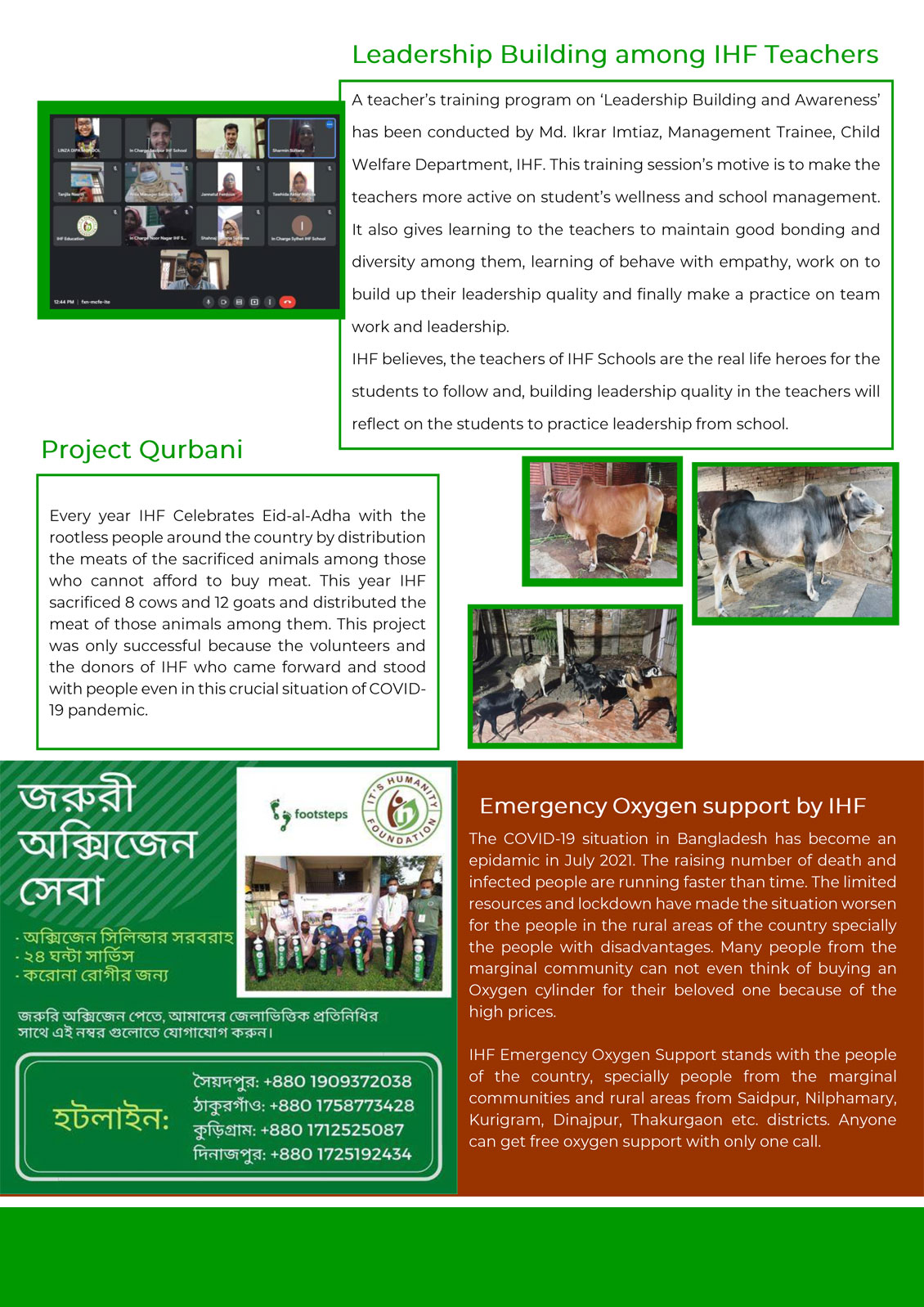 It's Humanity Foundation monthly Newsletter