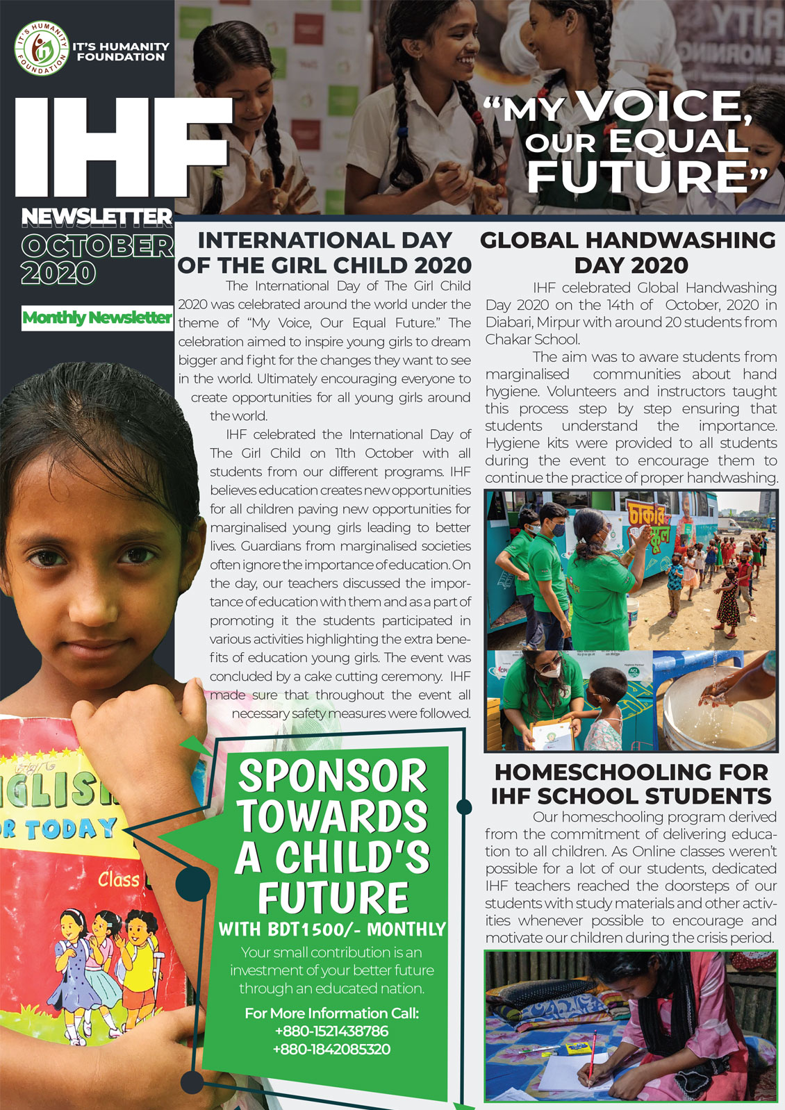 It's Humanity Foundation monthly Newsletter